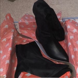 New in box black knee boots Free People size 9